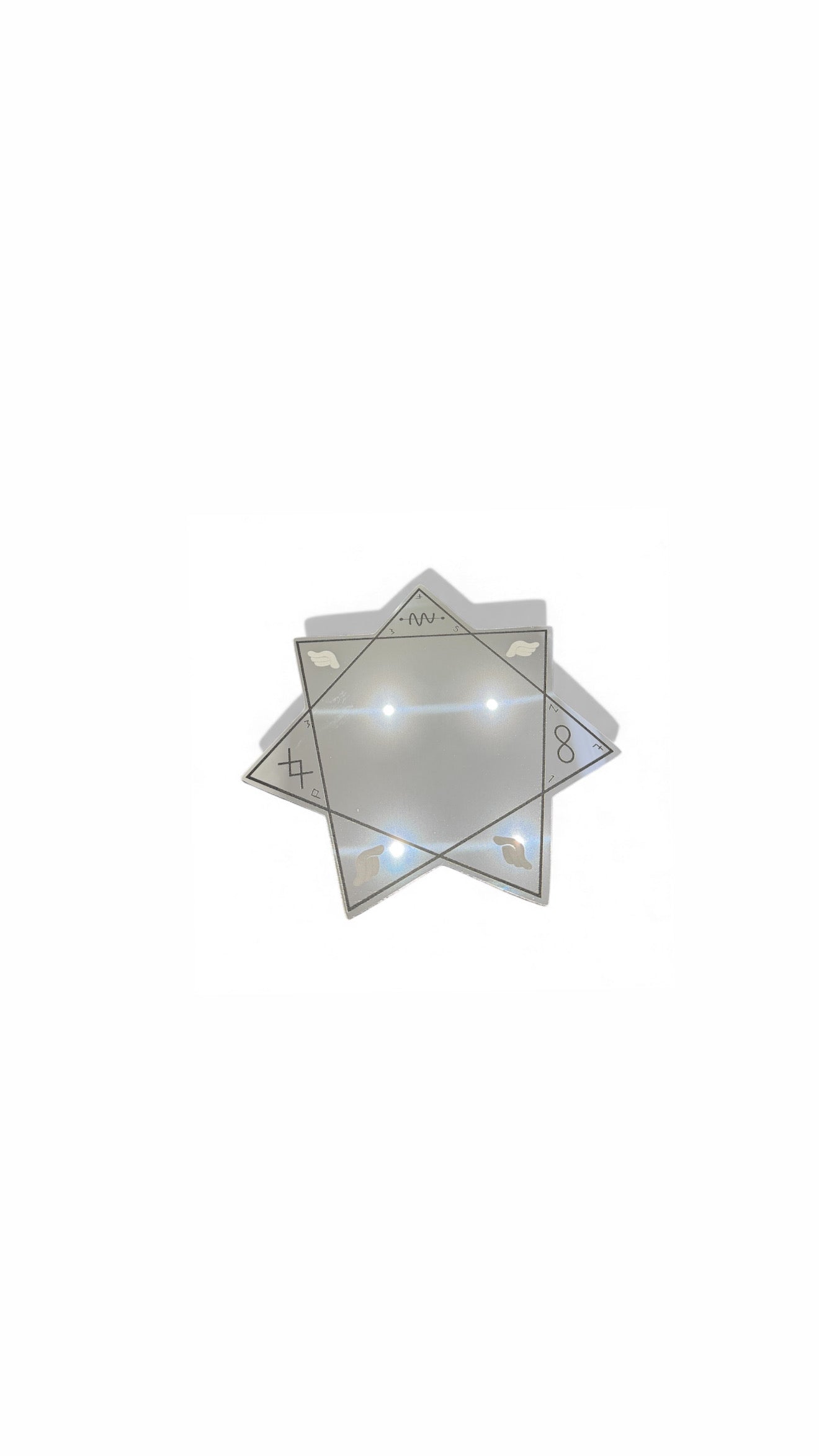 🇫🇷 Miroir Vintage TRINITY Argent 25 cm - MIROIR MON BEAU MIROIR