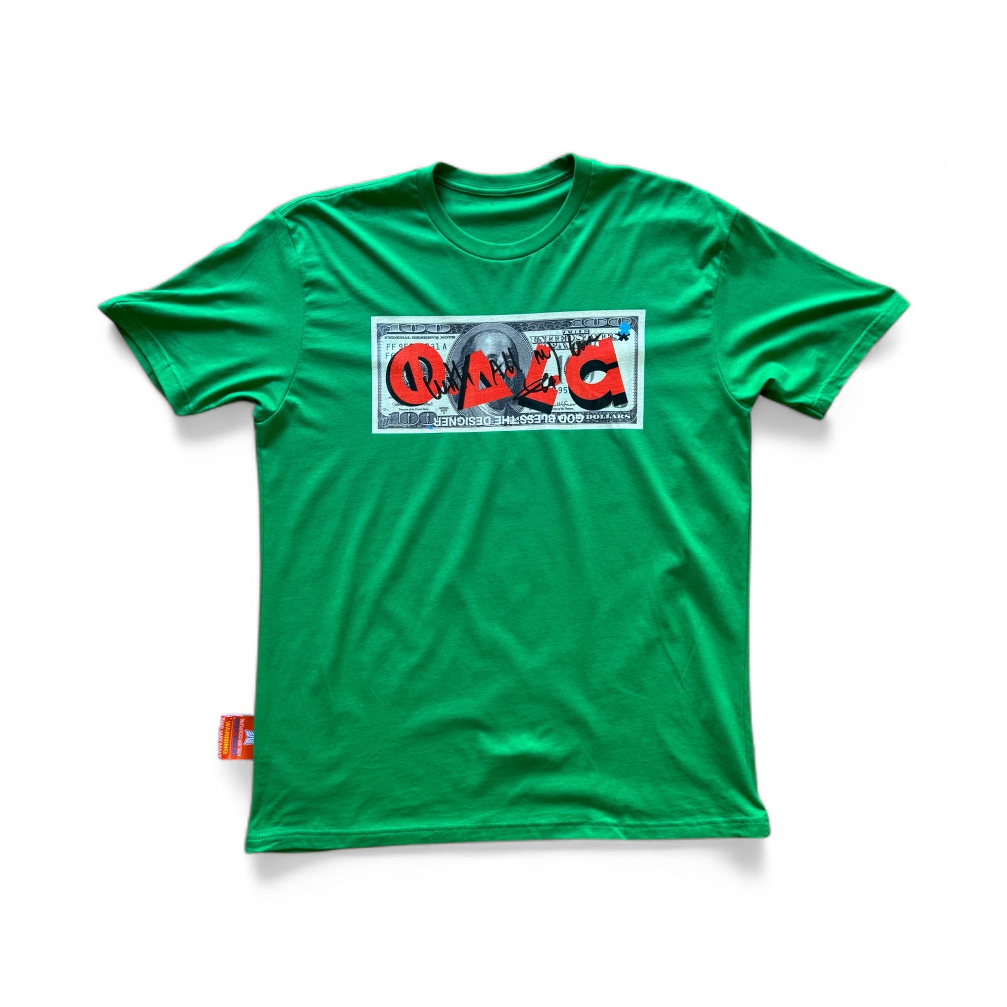 T-shirt DOLLAR DEDICATED Green