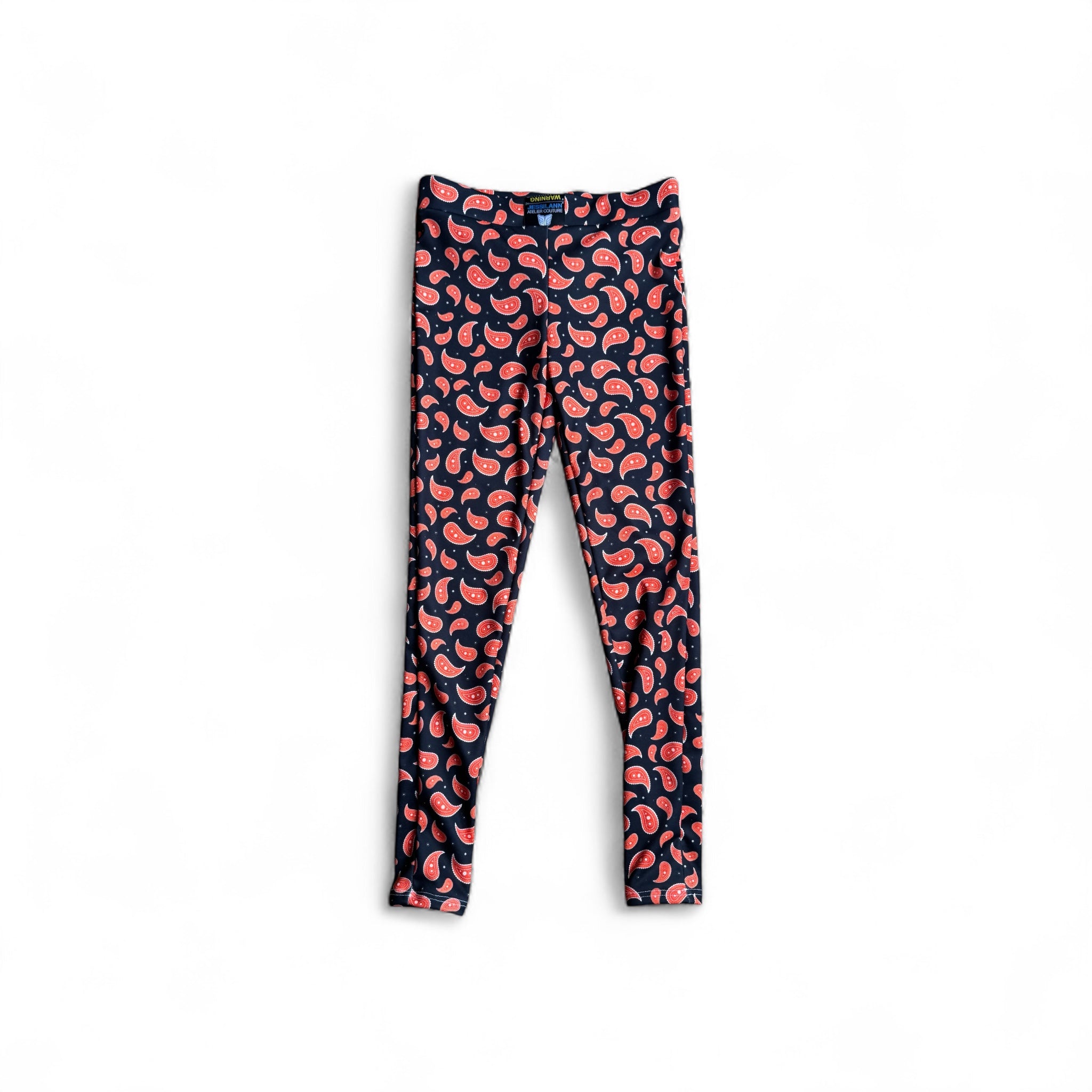 Legging BANDANA Noir & Orange