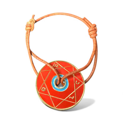 Bracelet Pentacle Kabbalistique TRINITY TSAMID Red &amp; Gold - Limited Edition
