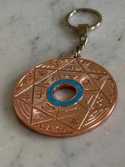 Porte-clés Pentacle Kabbalistique de Stabilité et de Vérité TRINITY Bronze - Limited Edition