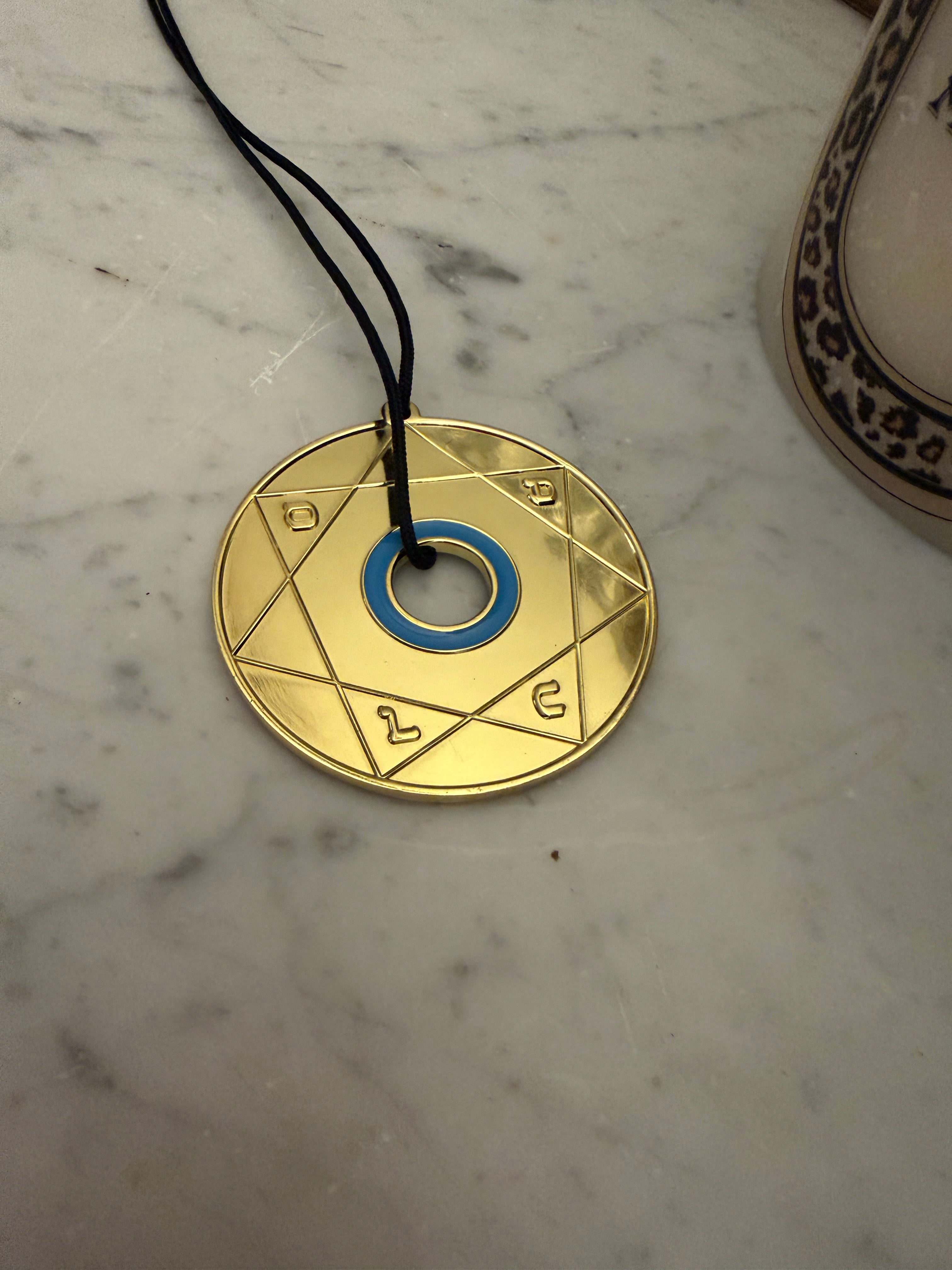 Pendentif Pentacle Kabbalistique de Lumière et d&
