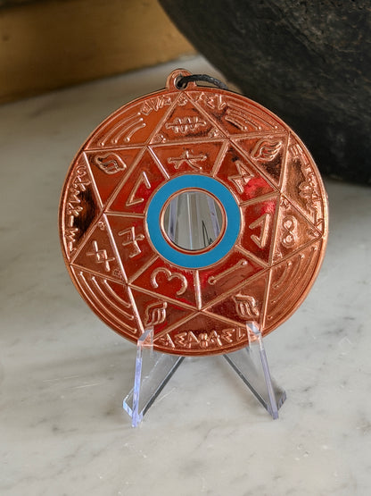 Chevalet Pentacle de Stabilité et de Vérité TRINITY Bronze - La roue des 7 sceaux - Édition signée de la main de la CONNAISSANCE - Limited Edition