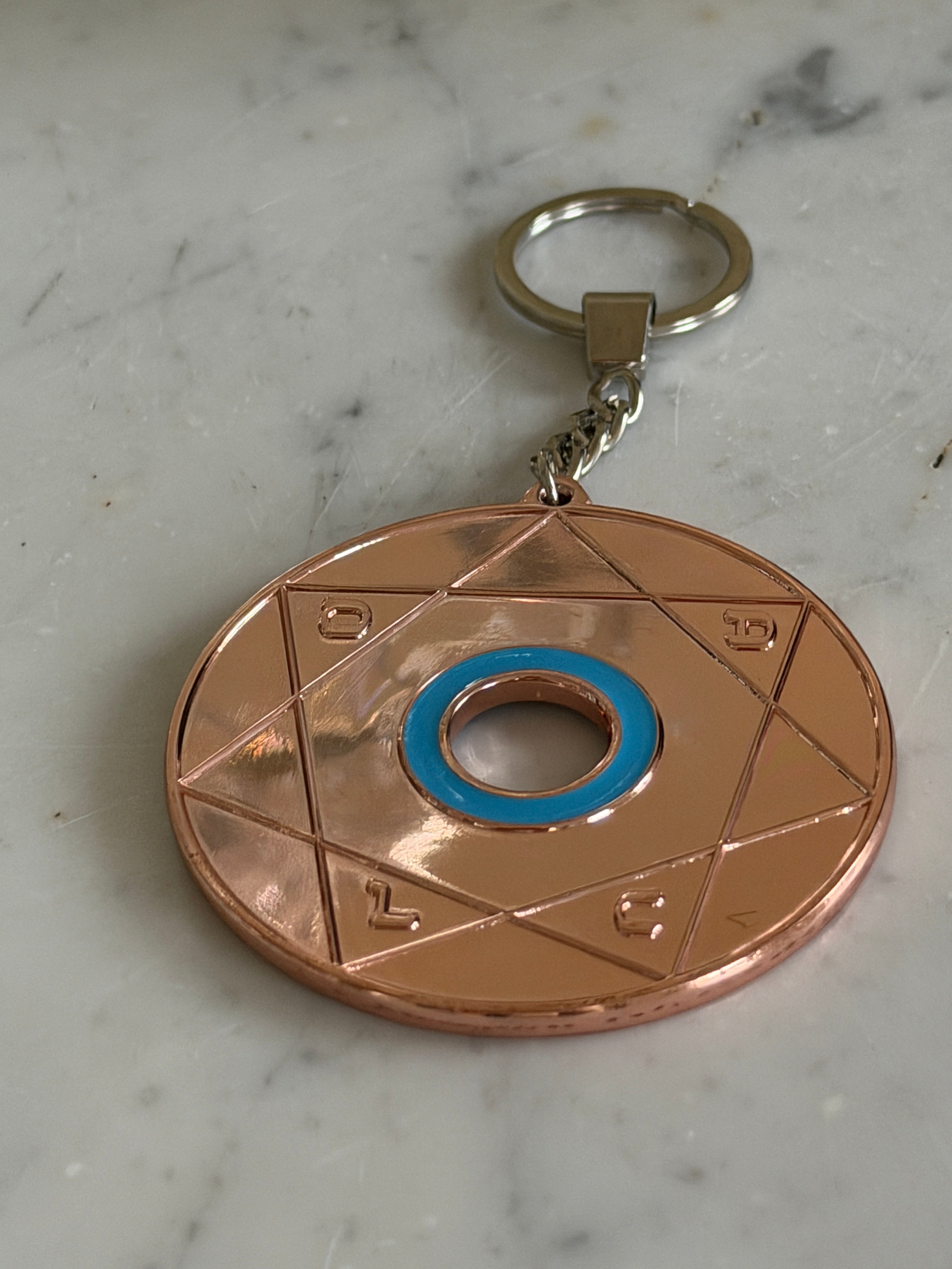 Porte-clés Pentacle Kabbalistique de Stabilité et de Vérité TRINITY Bronze - Limited Edition