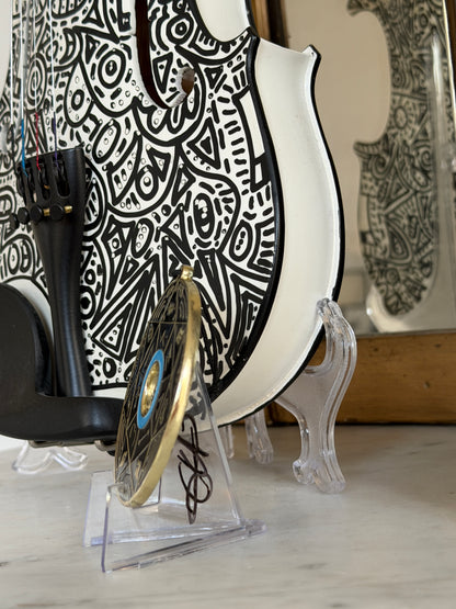 Chevalet Pentacle TRINITY Black &amp; Gold -  La Roue des 7 Sceaux - Édition signée de la main de LA CONNAISSANCE - Limited Edition