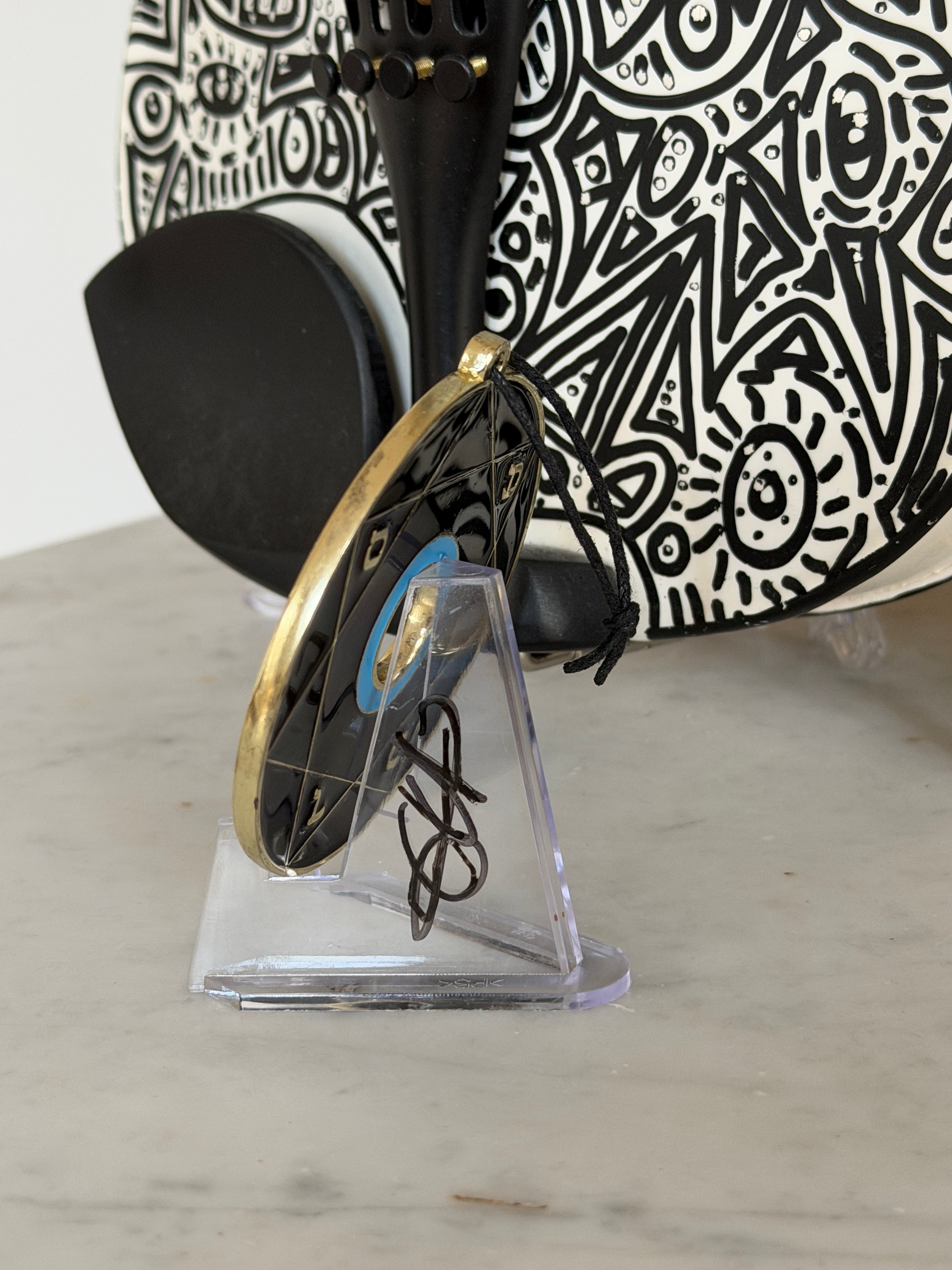 Chevalet Pentacle TRINITY Black &amp; Gold -  La Roue des 7 Sceaux - Édition signée de la main de LA CONNAISSANCE - Limited Edition