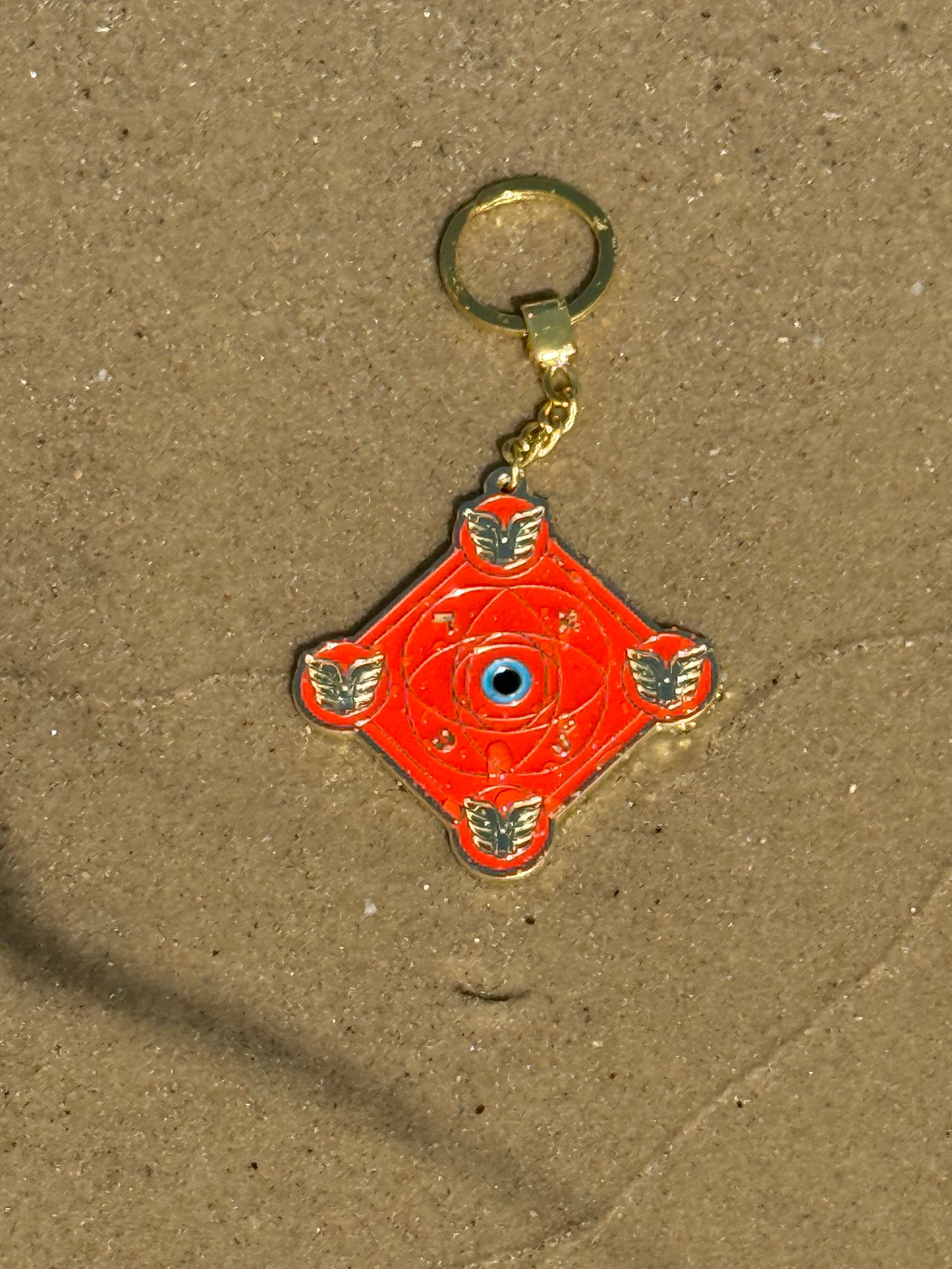 Porte-clé Talisman Kabbalistique AURORA Orange &amp; Gold Limited Edition