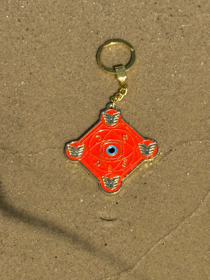 Porte-clé Talisman Kabbalistique AURORA Orange &amp; Gold Limited Edition