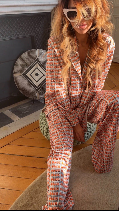 Ensemble CARRINGTON "Crystal" Original White &amp; Orange