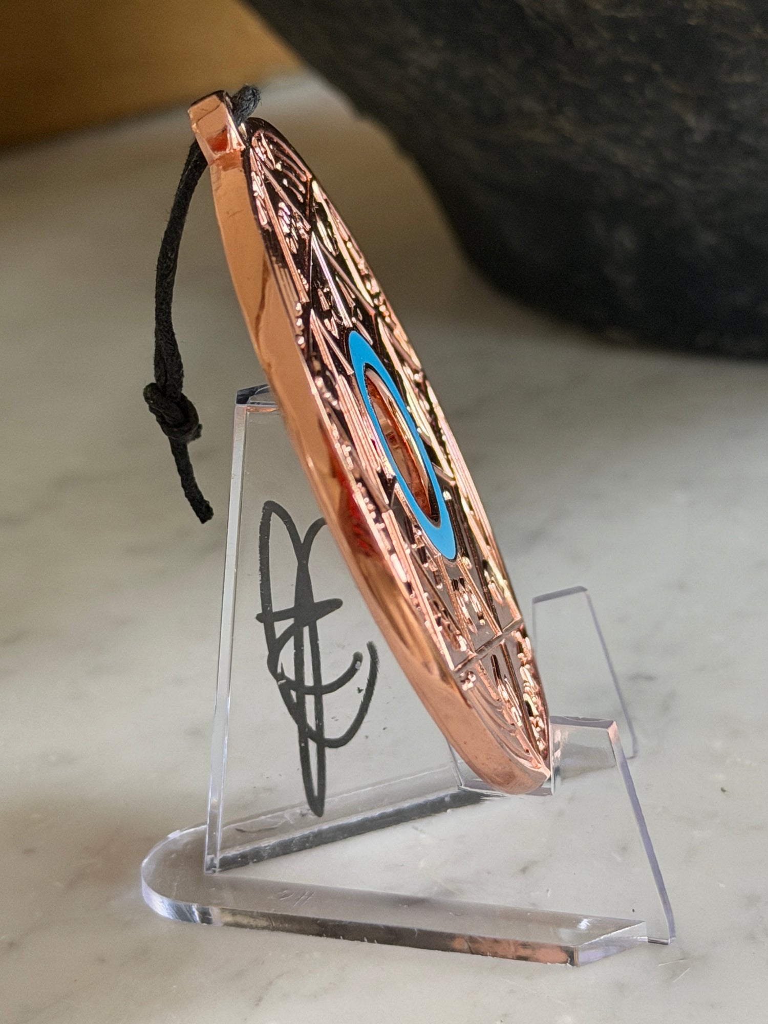 Chevalet Pentacle de Stabilité et de Vérité TRINITY Bronze - La roue des 7 sceaux - Édition signée de la main de la CONNAISSANCE - Limited Edition