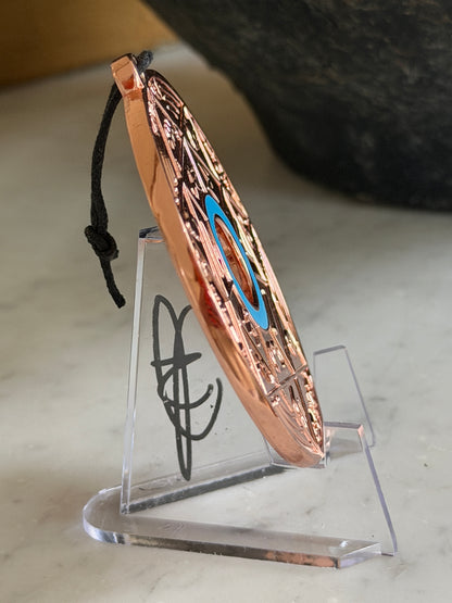 Chevalet Pentacle de Stabilité et de Vérité TRINITY Bronze - La roue des 7 sceaux - Édition signée de la main de la CONNAISSANCE - Limited Edition