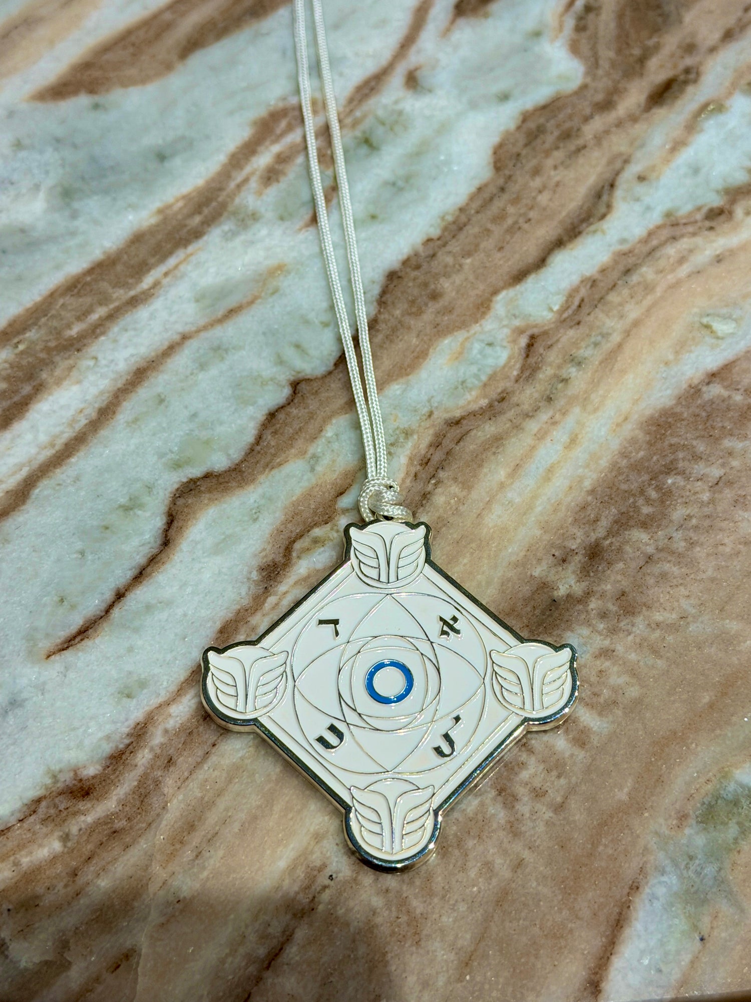 Pendentif Talisman kabbalistique Mystique 🜃 AZUR KETER Full White -  Limited Edition