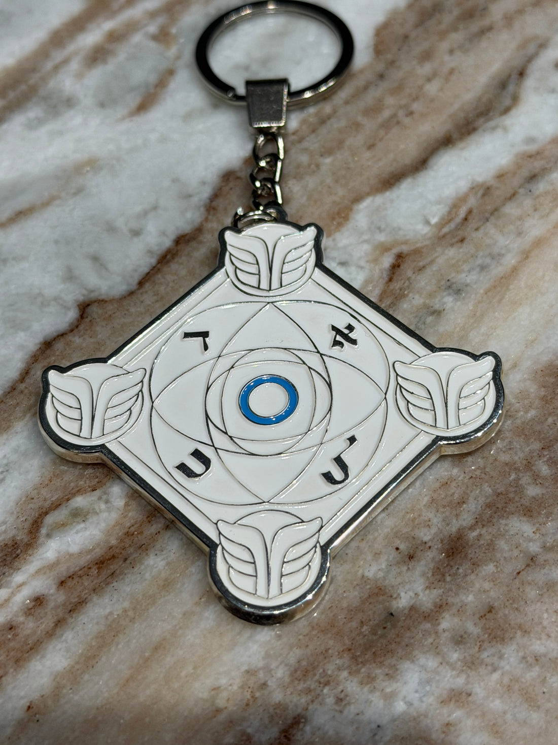Porte-clé Talisman kabbalistique Mystique 🜃 AZUR KETER Full White -  Limited Edition