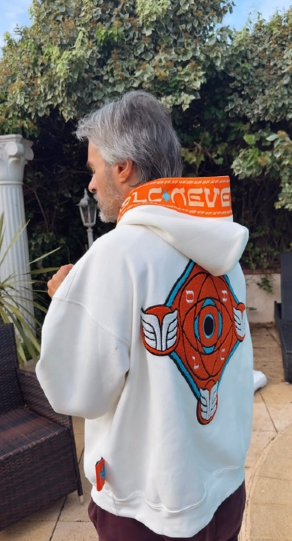 LE GOHEL White &amp; Orange - Hoodie Limited Edition