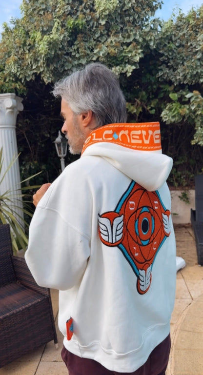 LE GOHEL White &amp; Orange - Hoodie Limited Edition