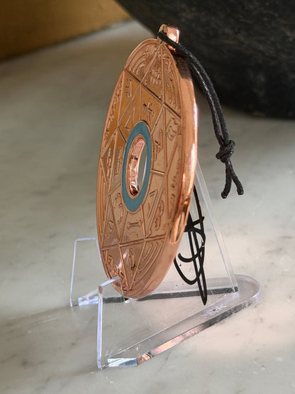 Chevalet Pentacle de Stabilité et de Vérité TRINITY Bronze - La roue des 7 sceaux - Édition signée de la main de la CONNAISSANCE - Limited Edition