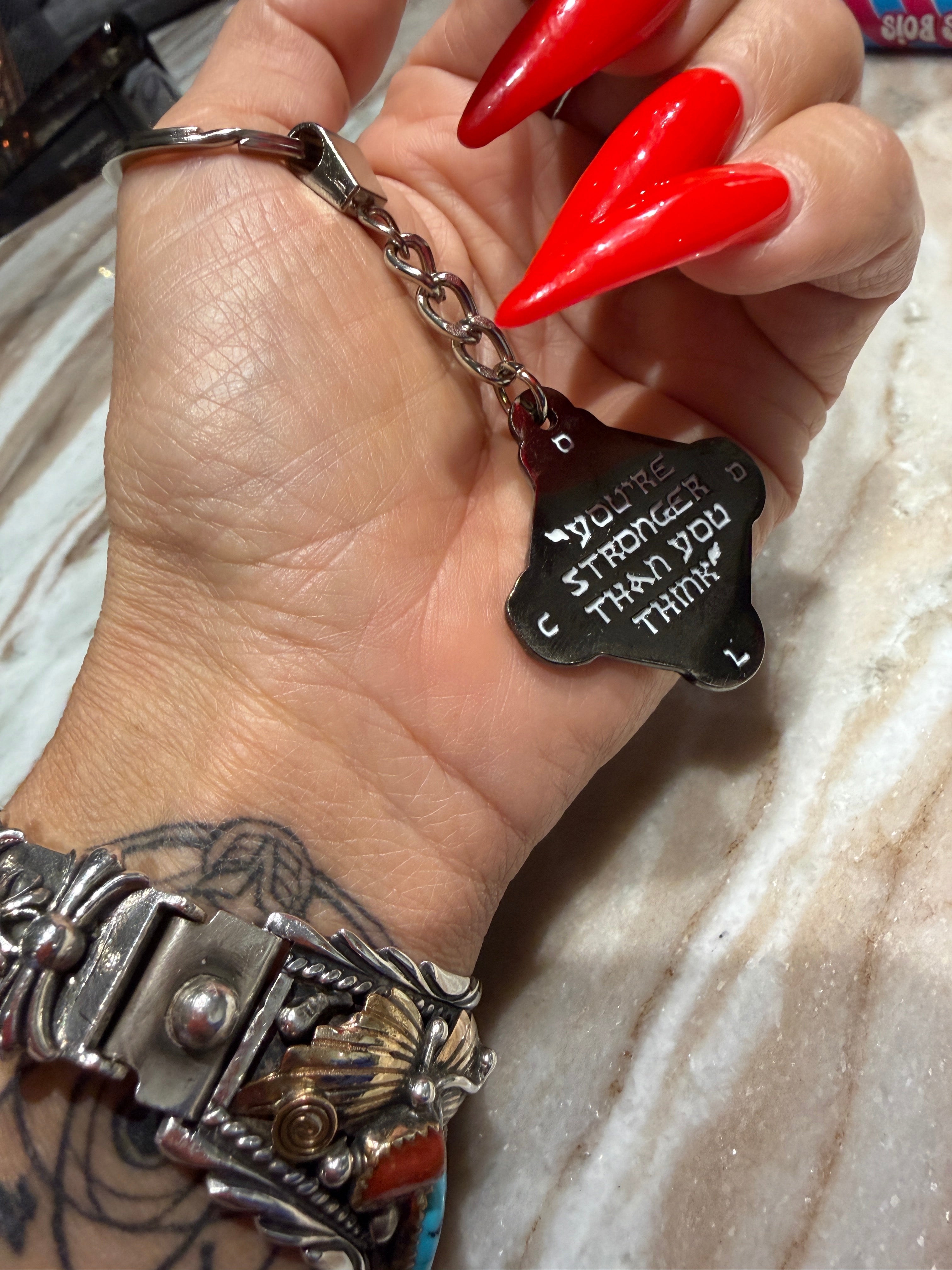 Porte-clé Talisman Kabbalistique KOUMAZ Blue &amp; Black - Limited Edition