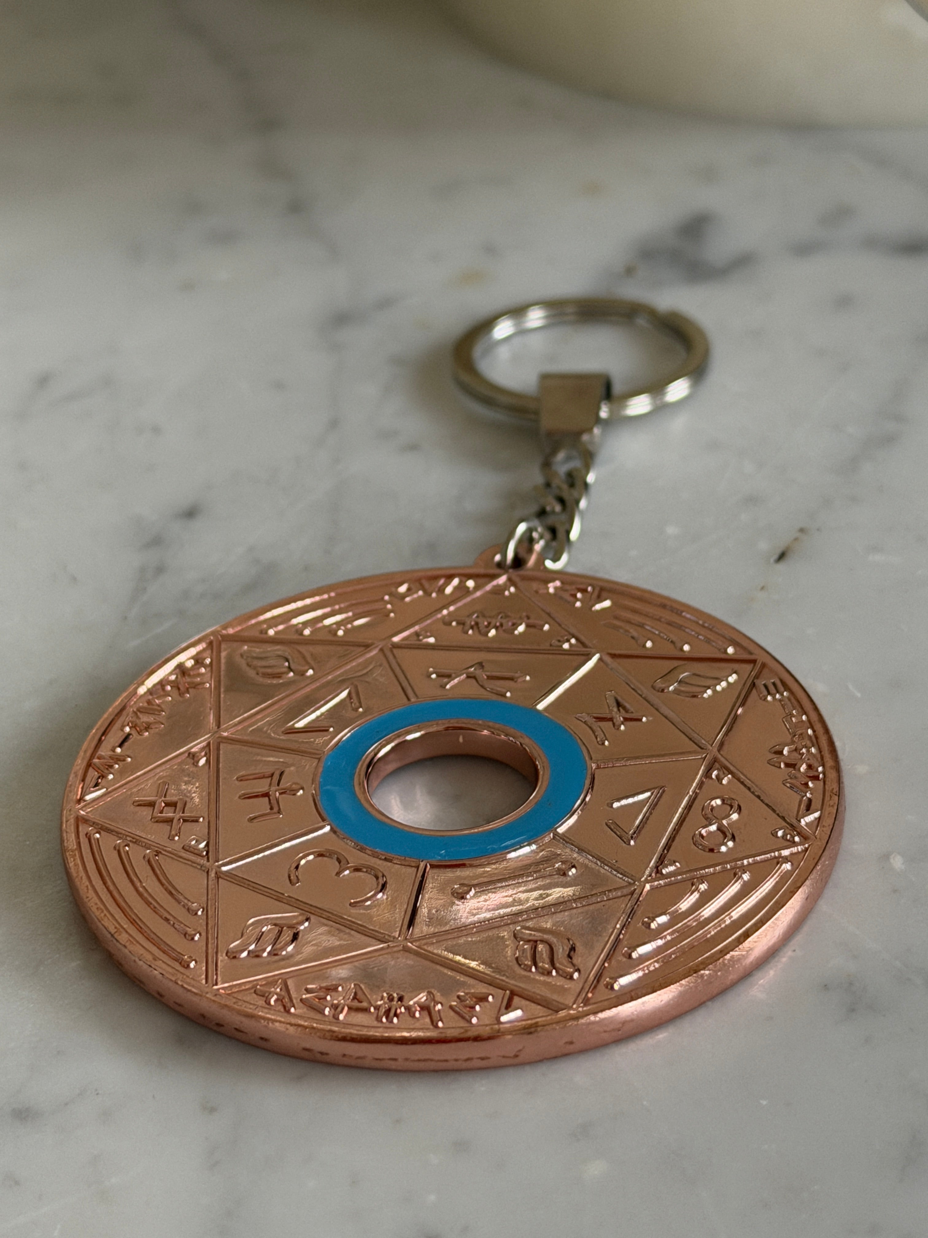 Porte-clés Pentacle Kabbalistique de Stabilité et de Vérité TRINITY Bronze - Limited Edition
