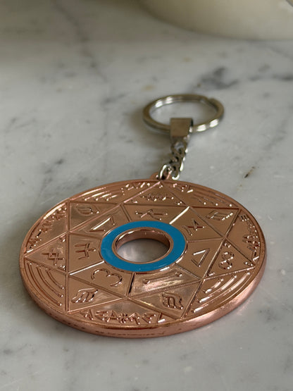 Porte-clés Pentacle Kabbalistique de Stabilité et de Vérité TRINITY Bronze - Limited Edition