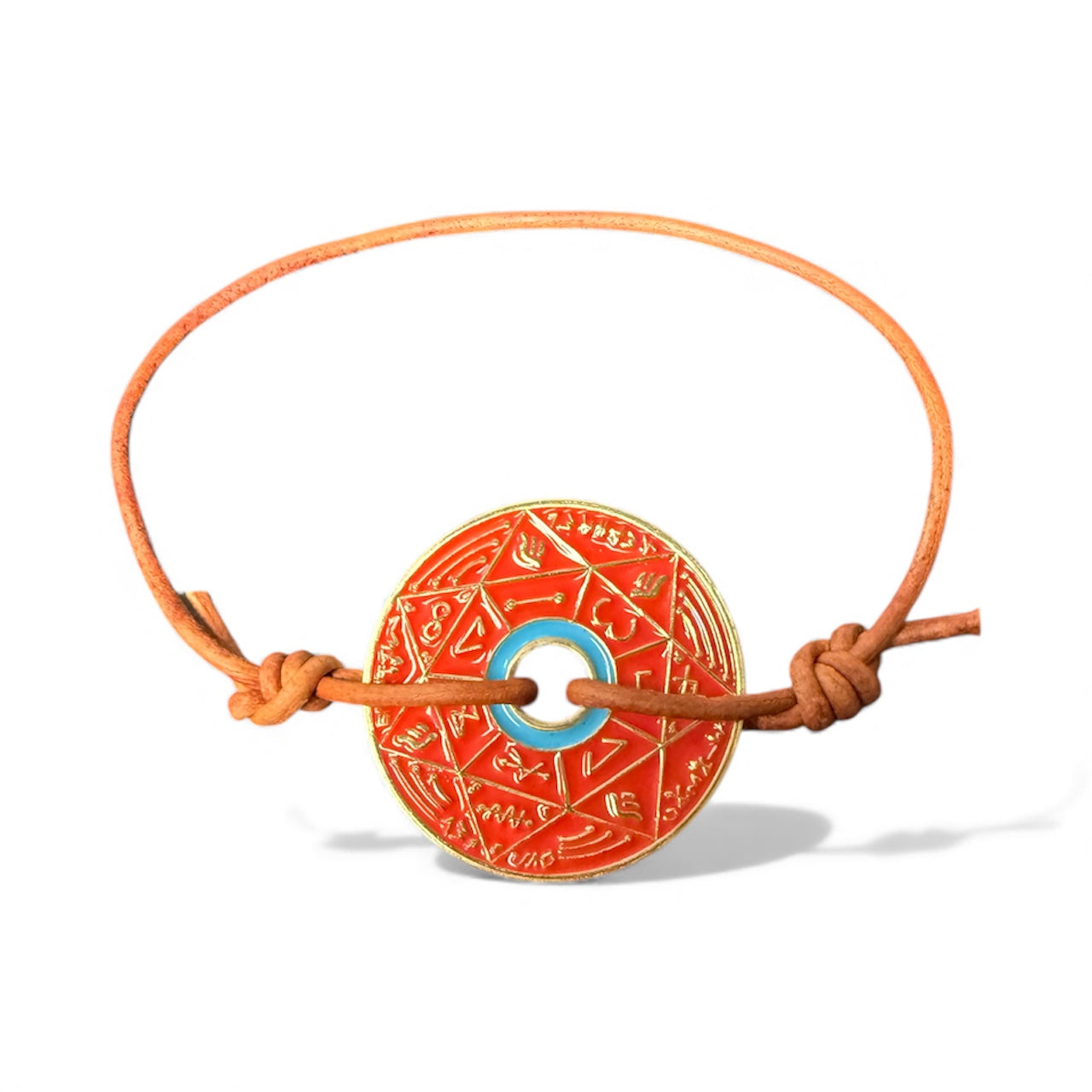 Bracelet Pentacle Kabbalistique TRINITY TSAMID Red &amp; Gold - Limited Edition