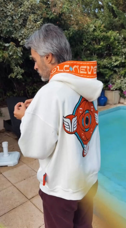 LE GOHEL White &amp; Orange - Hoodie Limited Edition