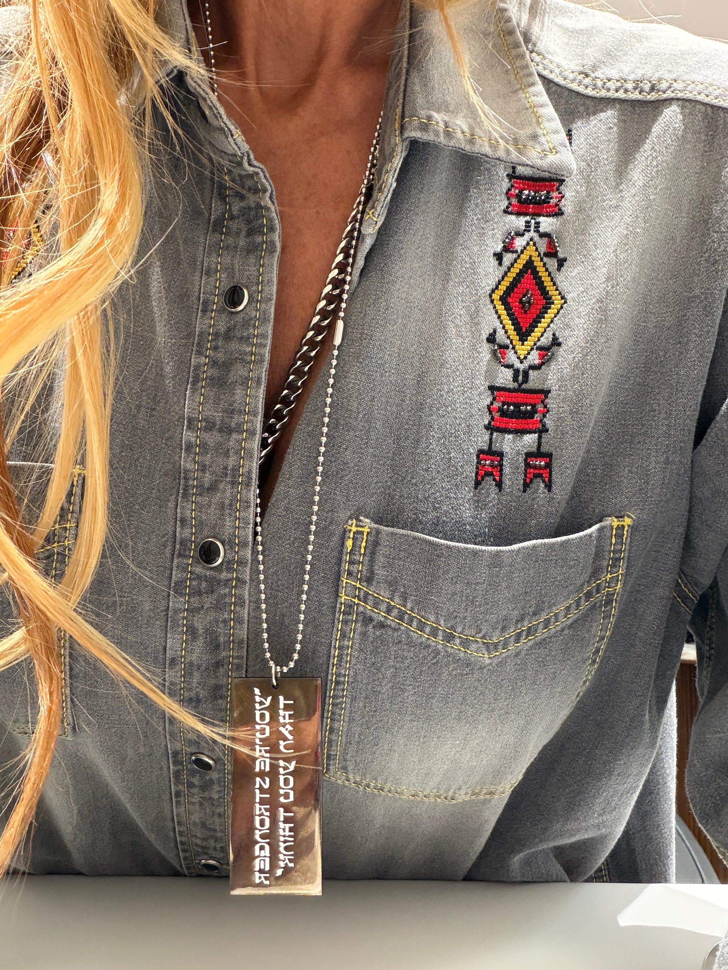 Pendentif SHEFA Full Yellow – Chaîne militaire - Édition Mythique de L&