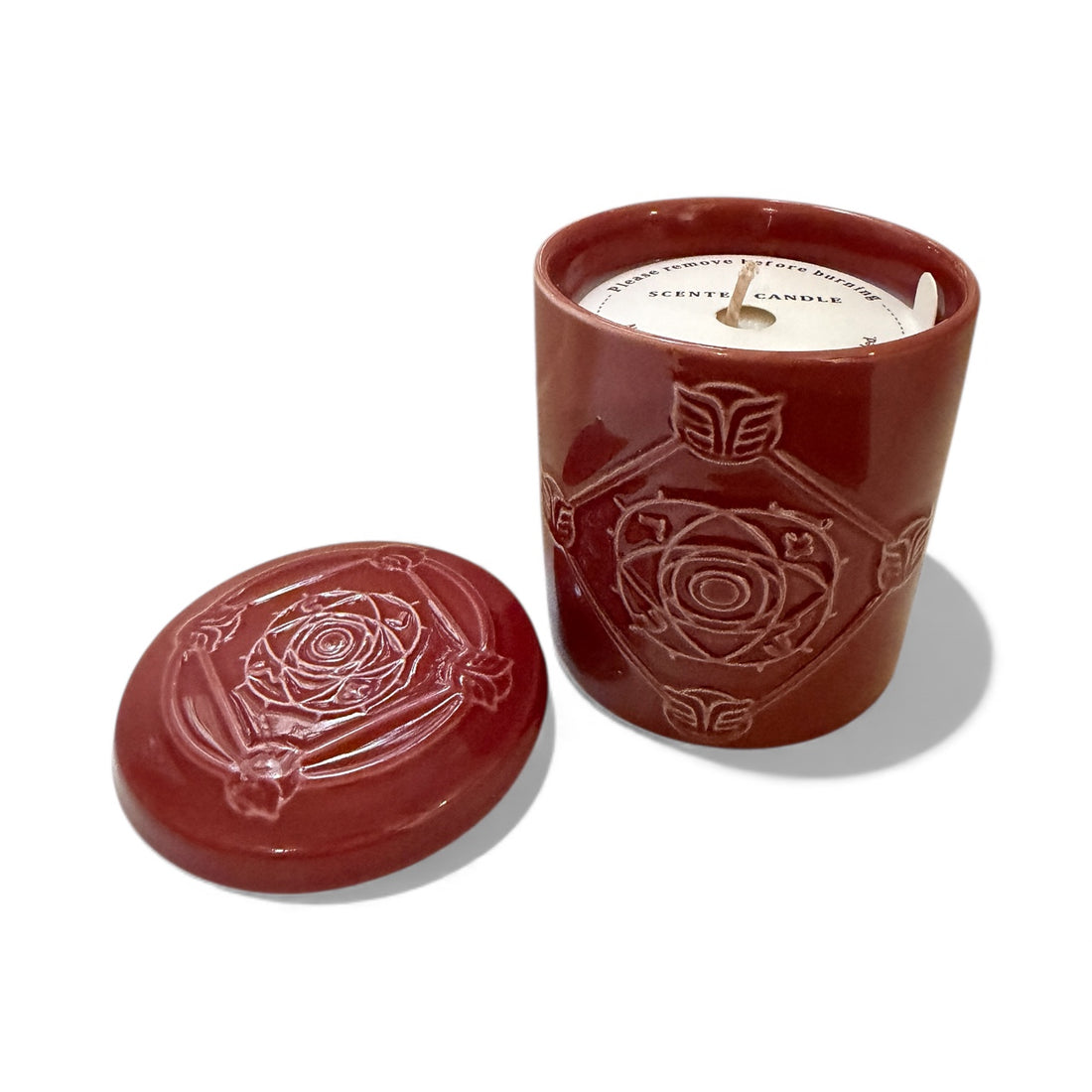 Bougie NERTAMID earth red parfumée Miel Cannelle