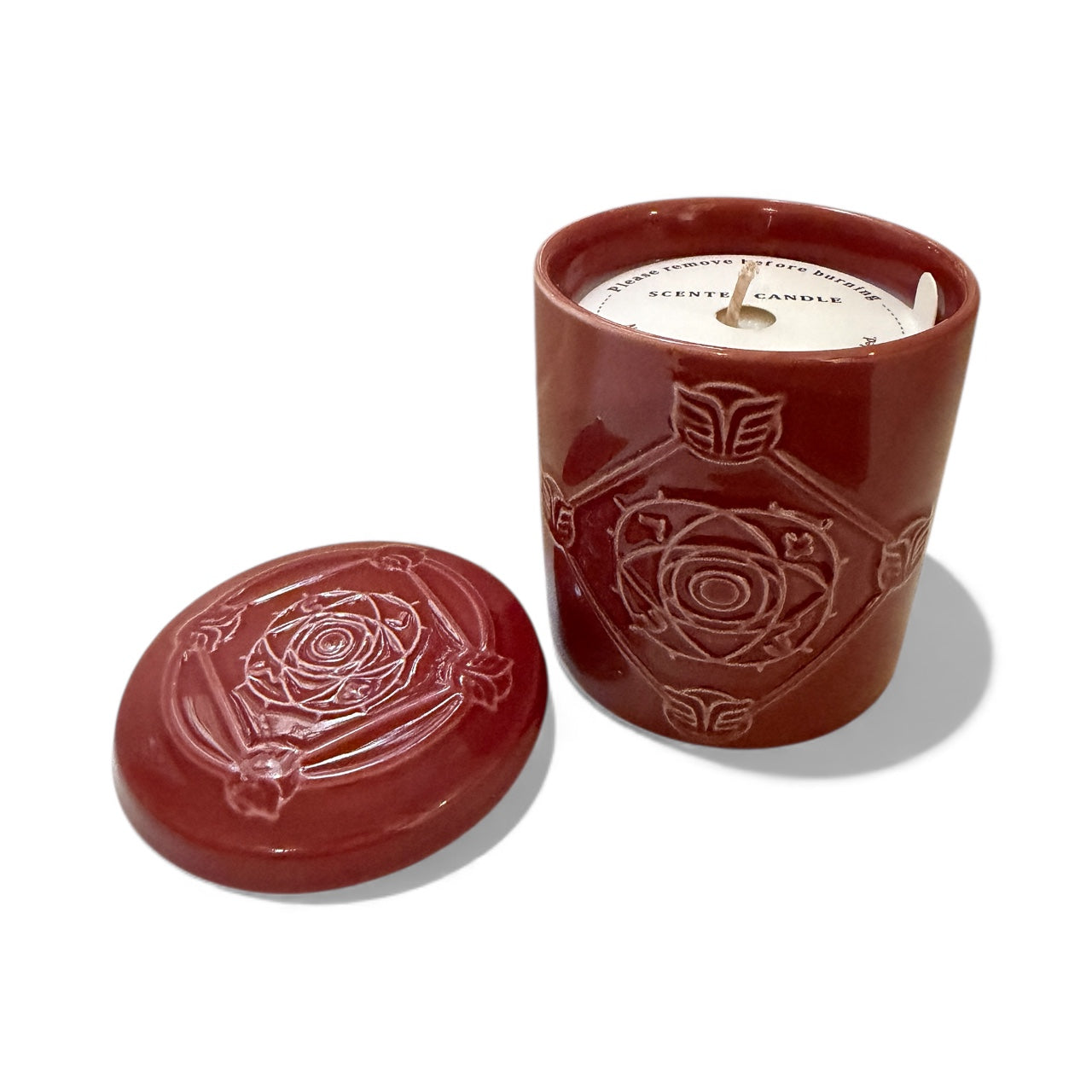 Bougie NERTAMID earth red parfumée Miel Cannelle