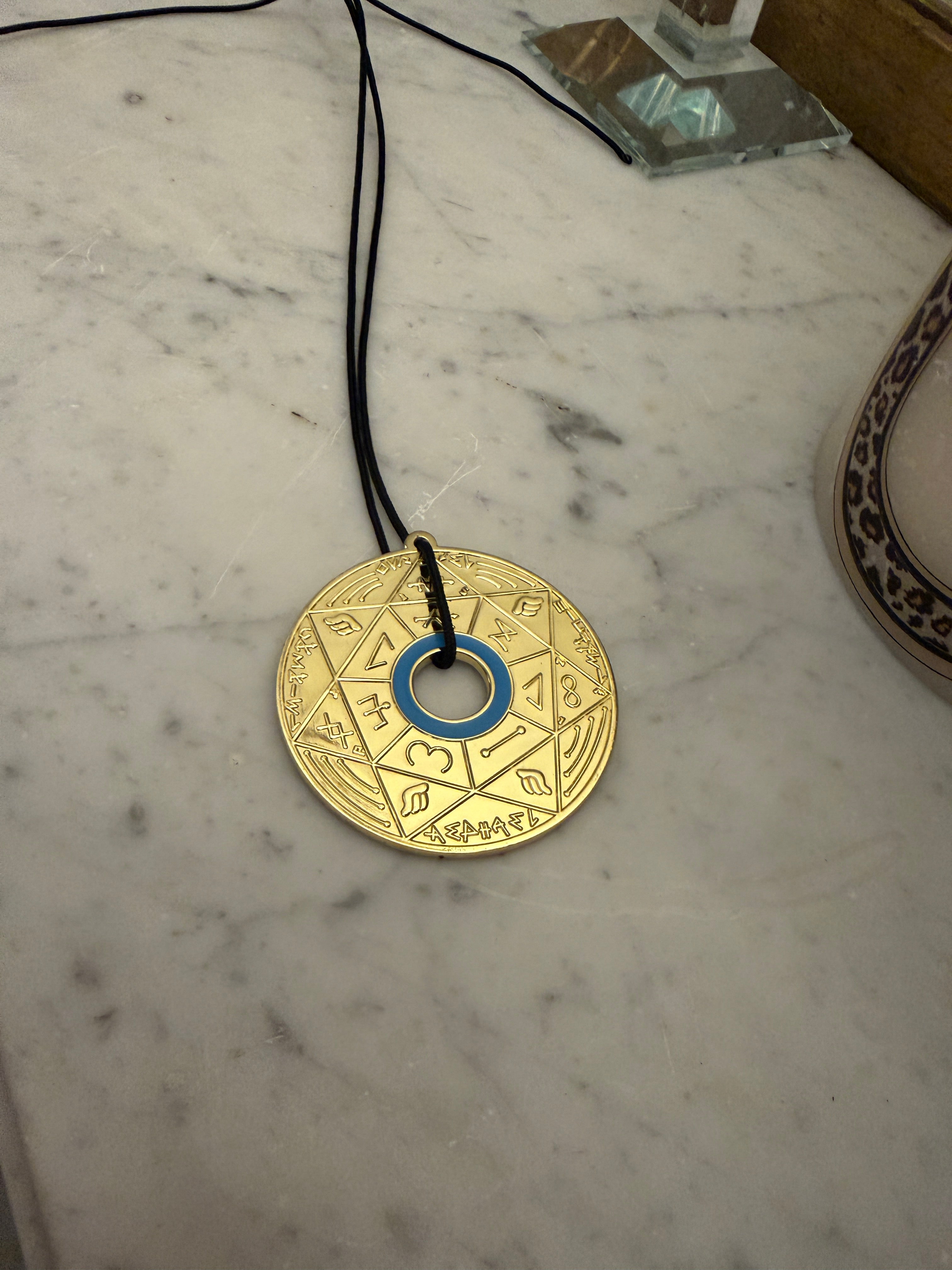 Pendentif Pentacle Kabbalistique de Lumière et d&