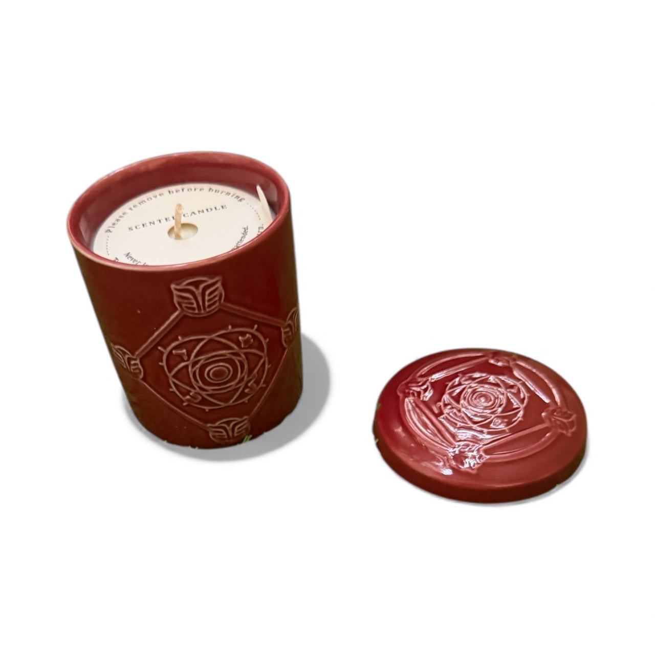 Bougie NERTAMID earth red parfumée Miel Cannelle