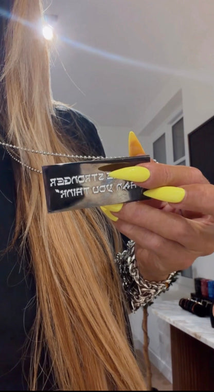 Pendentif Plaque SHEFA DOLLAR Full Orange - Collection Collier Militaire – Édition Mythique de L&