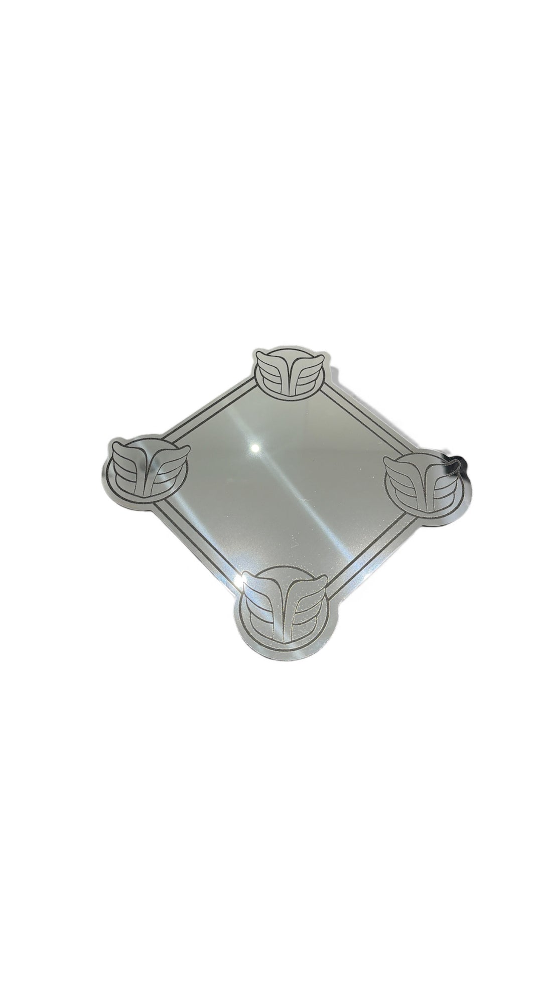 🇫🇷 Miroir Vintage TALISMAN Argent 25 cm - MIROIR MON BEAU MIROIR