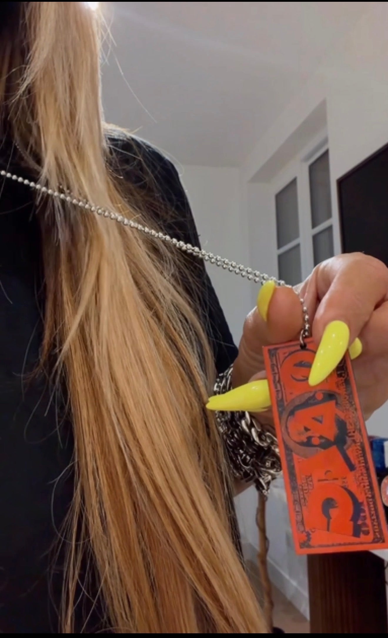 Pendentif Plaque SHEFA DOLLAR Full Orange - Collection Collier Militaire – Édition Mythique de L&