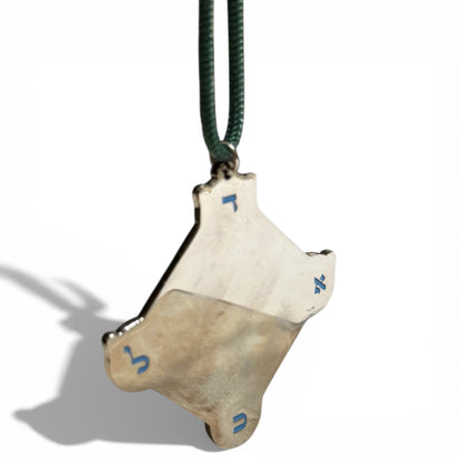 Pendentif Talisman kabbalistique Mystique  🜃 "NOX KETER" SIGLIUM Black &amp; Silver  - Aventurine  Green — La Pierre de Puissance Validée-Limited Edition