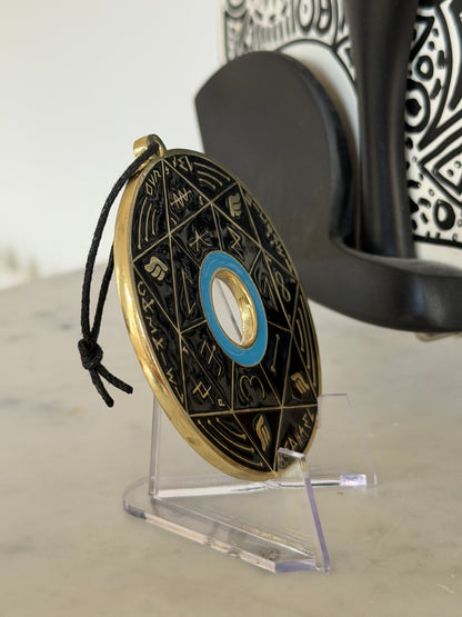 Chevalet Pentacle TRINITY Black &amp; Gold -  La Roue des 7 Sceaux - Édition signée de la main de LA CONNAISSANCE - Limited Edition