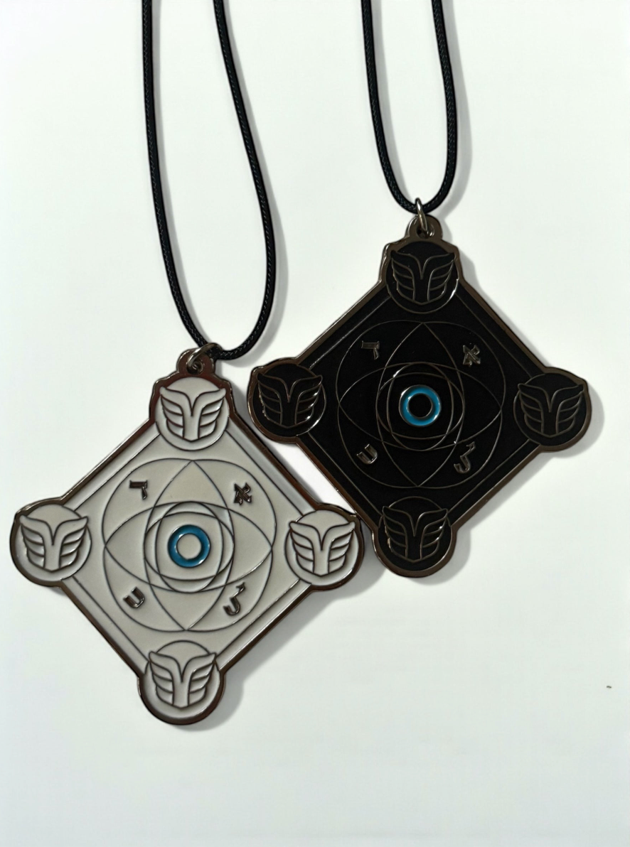 Talismans Kabbalistiques Jumeaux SEPHIRA DUALIS Black &amp; White Limited Edition - Option Pendentif ou Porte-clé