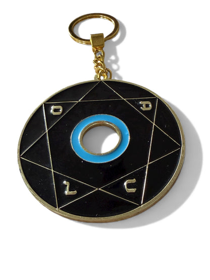 Porte-clé Pentacle Kabbalistique TRINITY Black &amp; Gold - Limited Edition