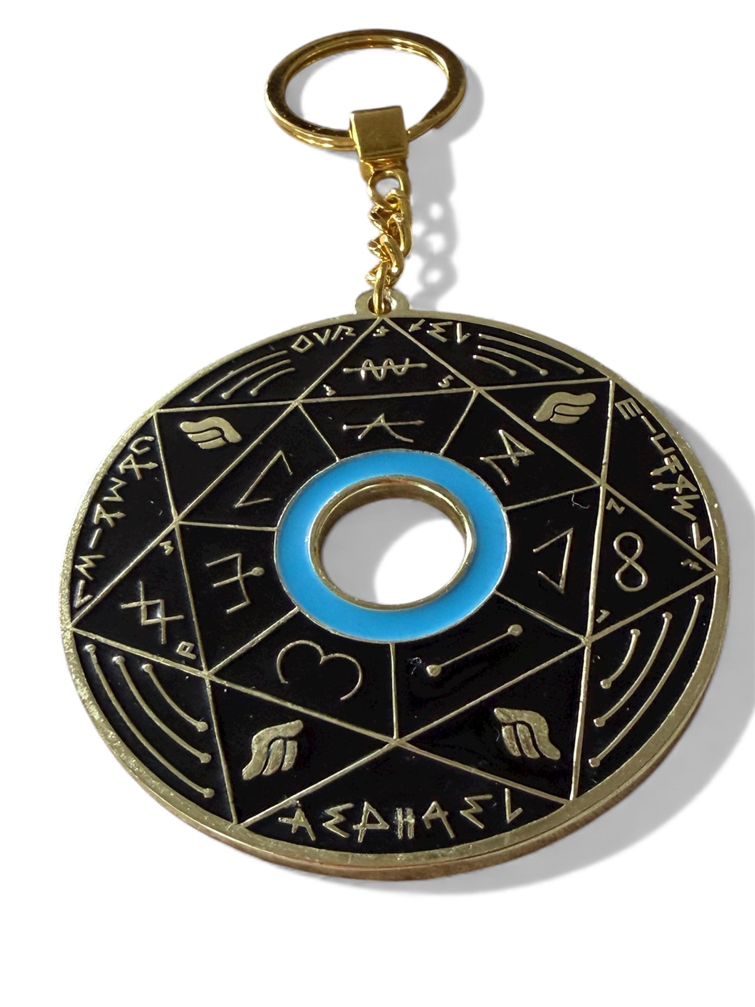 Porte-clé Pentacle Kabbalistique TRINITY Black &amp; Gold - Limited Edition