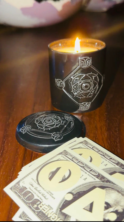 Bougie NERTAMID Noire parfumée Miel Cannelle