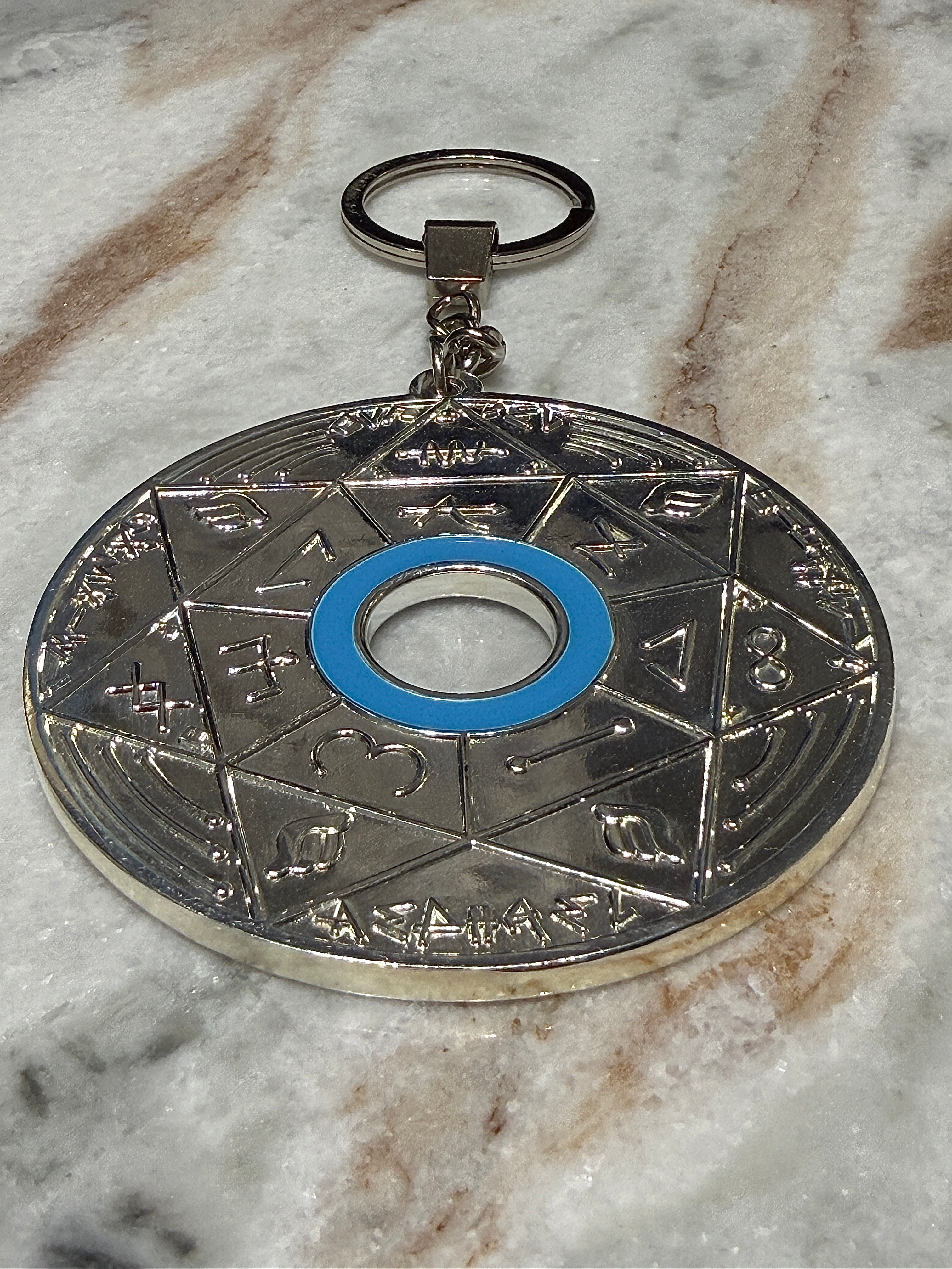Porte-clé Pentacle Kabbalistique TRINITY Silver - Limited Edition