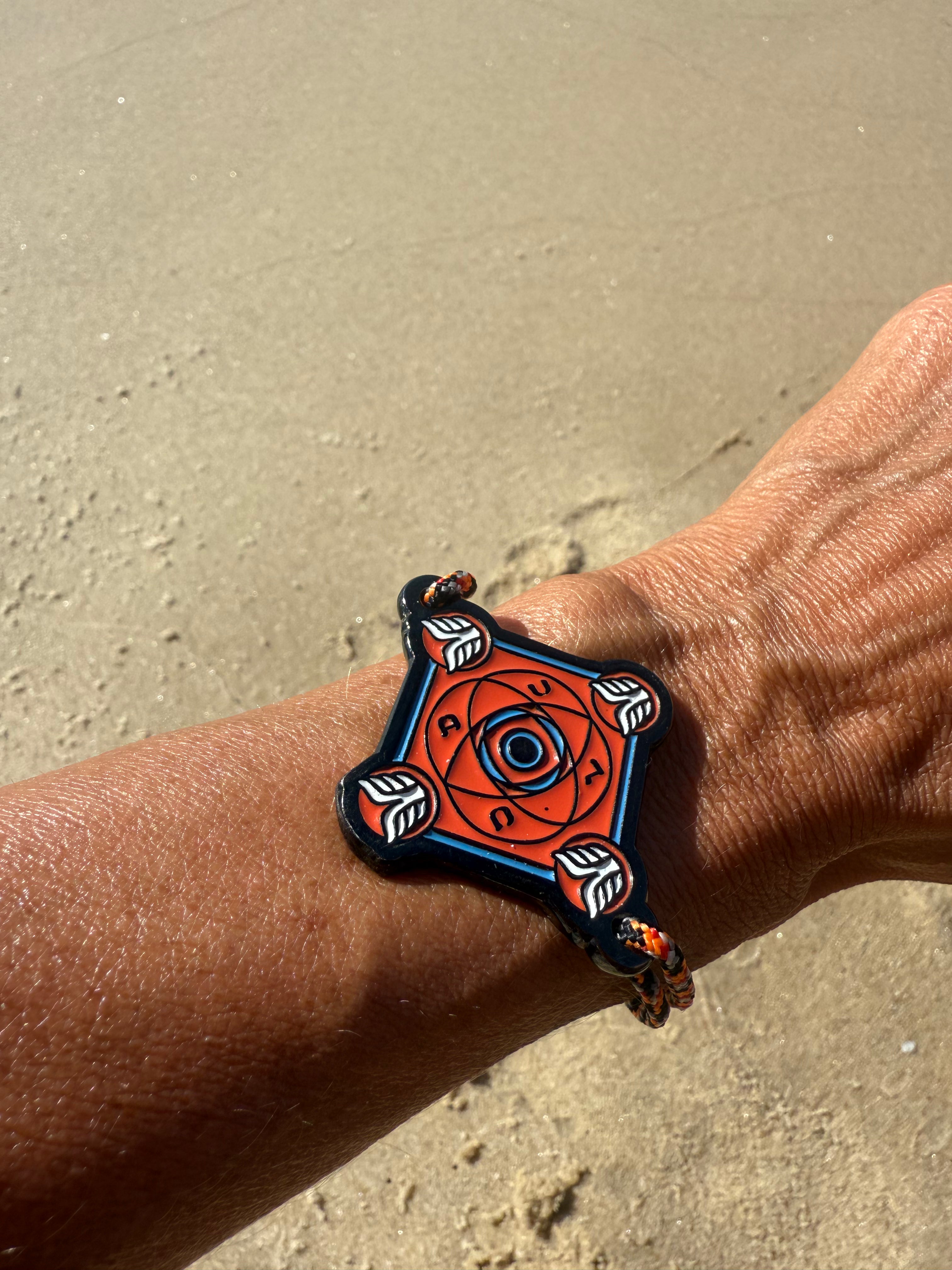 KOUMAZ Orange &amp; Blue - Bracelet Talisman Kabbalistique - Limited Edition