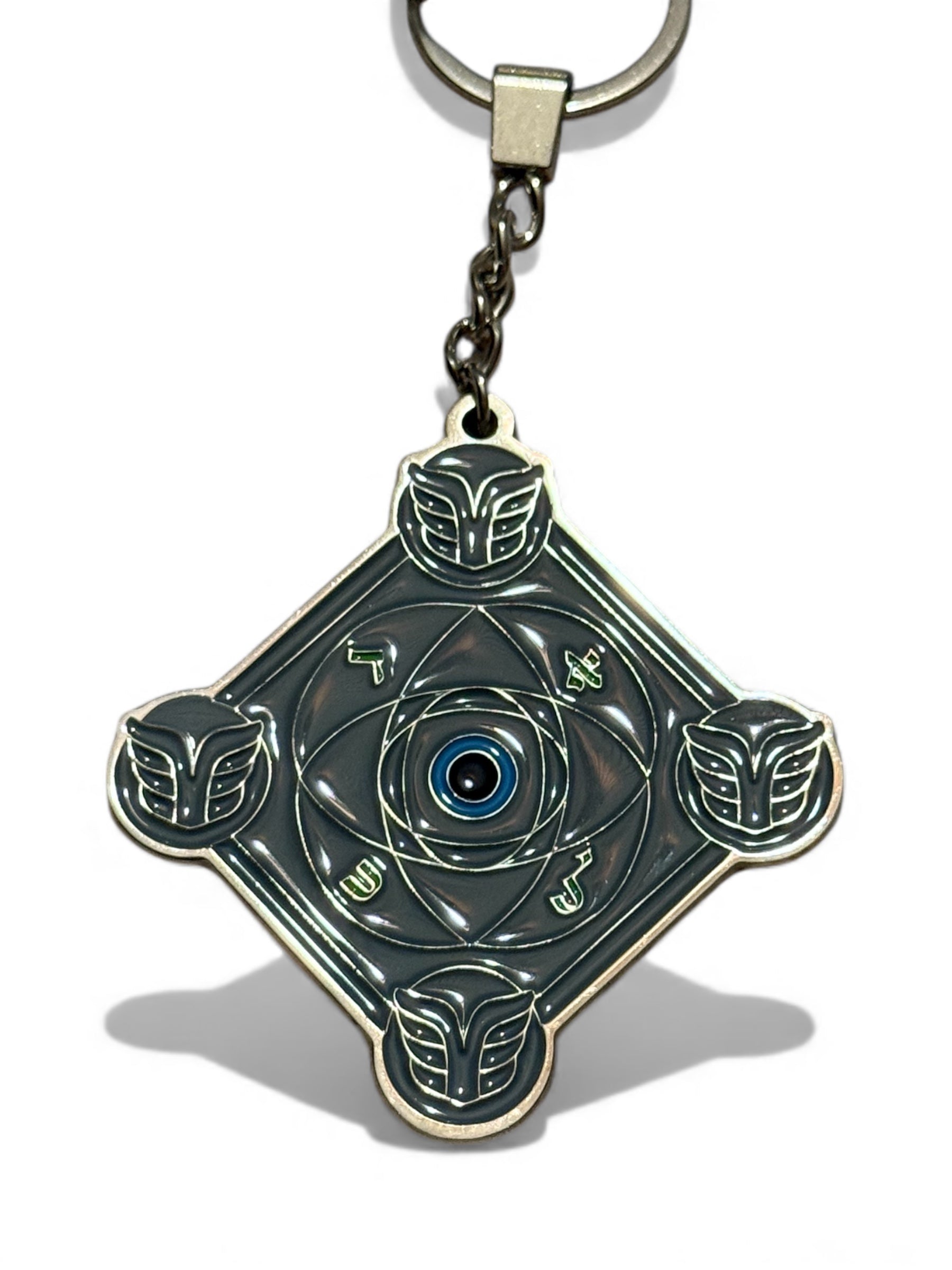 Porte-clé Talisman Kabbalistique METATRON Gray &amp; Emeraude Green - Limited Edition