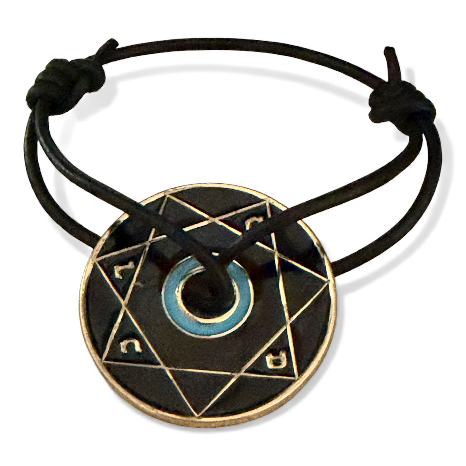 TSAMID TRINITY Black &amp; Gold - Bracelet Pentacle Kabbalistique -  Limited Edition
