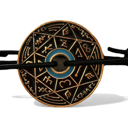 TSAMID TRINITY Black &amp; Gold - Bracelet Pentacle Kabbalistique -  Limited Edition