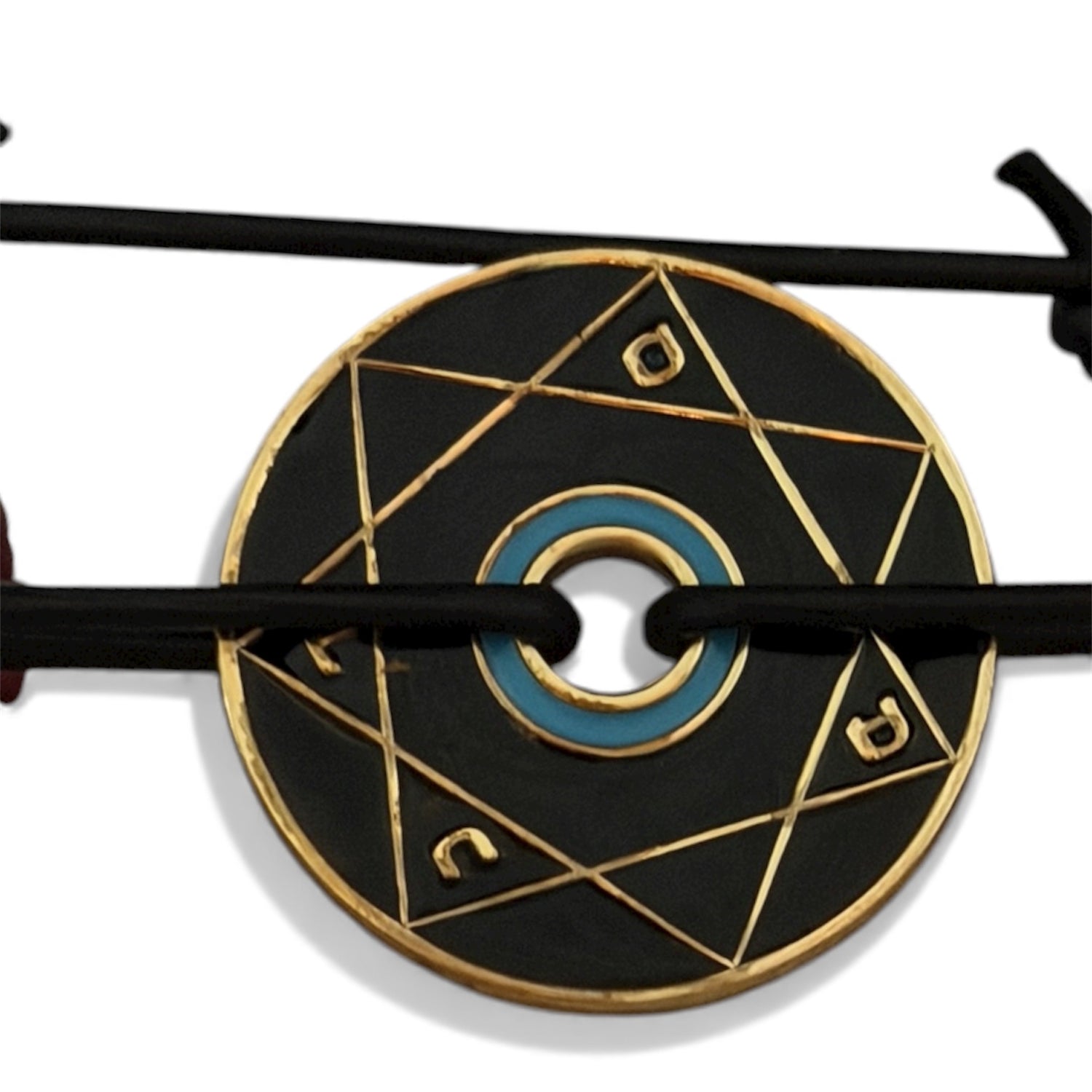 TSAMID TRINITY Black &amp; Gold - Bracelet Pentacle Kabbalistique -  Limited Edition