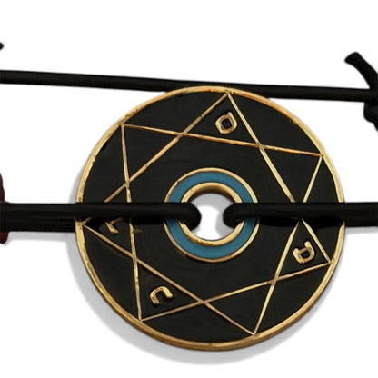 TSAMID TRINITY Black &amp; Gold - Bracelet Pentacle Kabbalistique -  Limited Edition