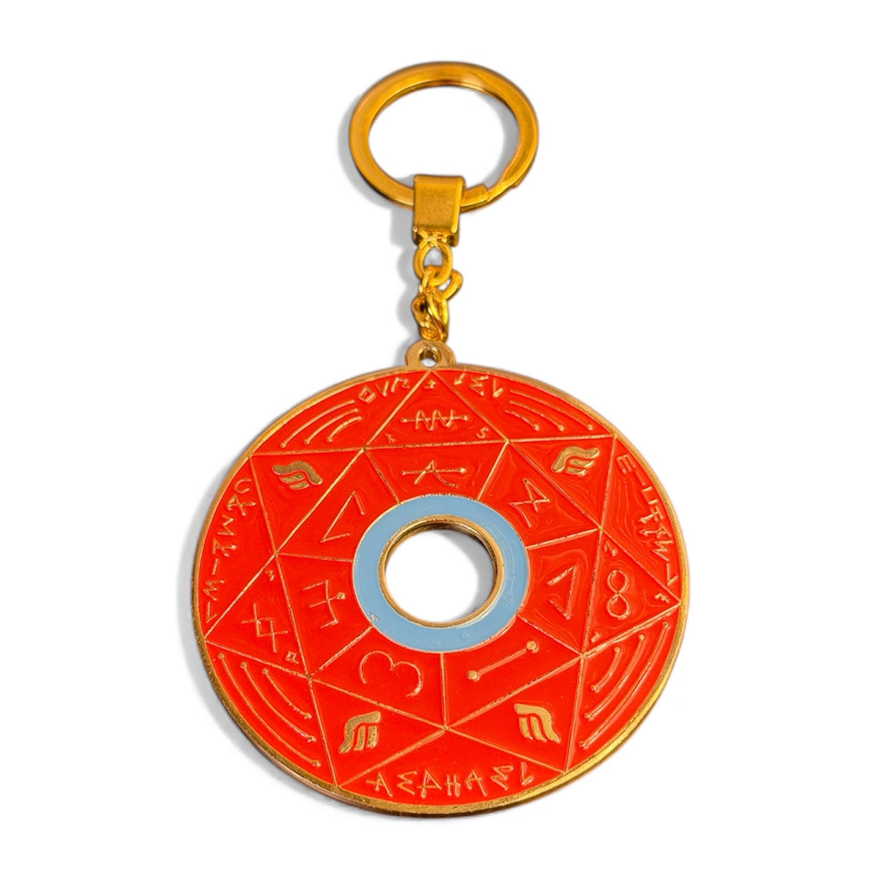 Porte-clés Pentacle kabbalistique TRINITY Red &amp; Gold - Limited Edition