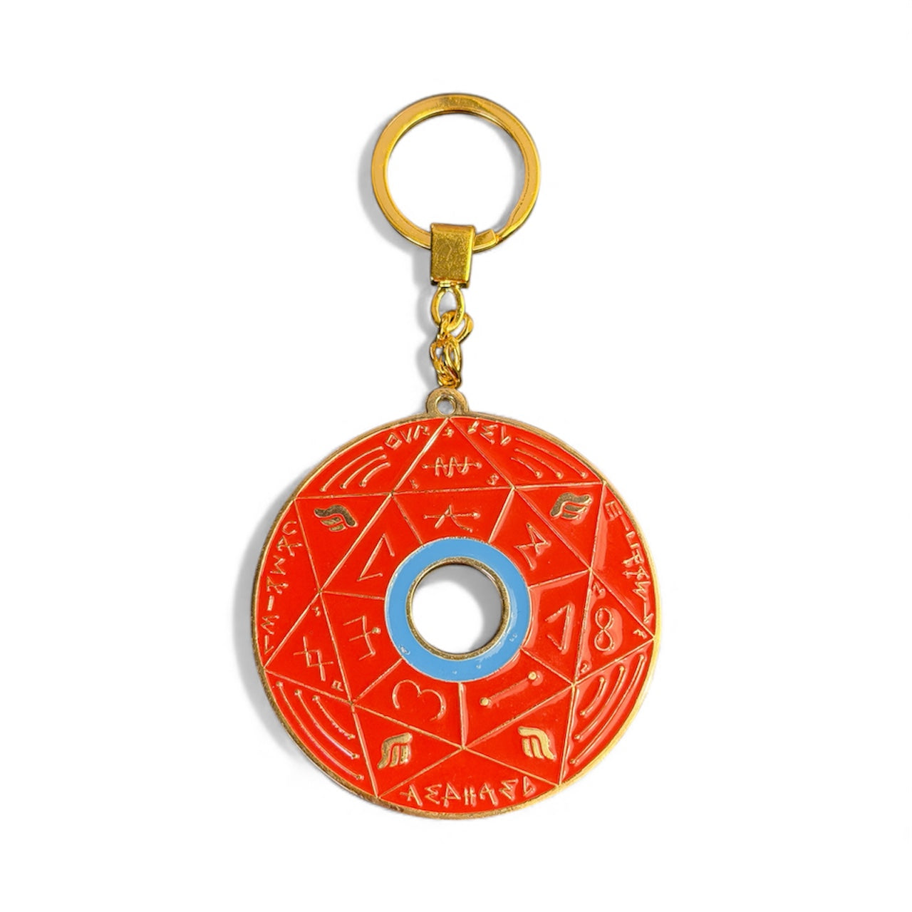 Porte-clés Pentacle kabbalistique TRINITY Red &amp; Gold - Limited Edition