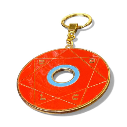 Porte-clés Pentacle kabbalistique TRINITY Red &amp; Gold - Limited Edition