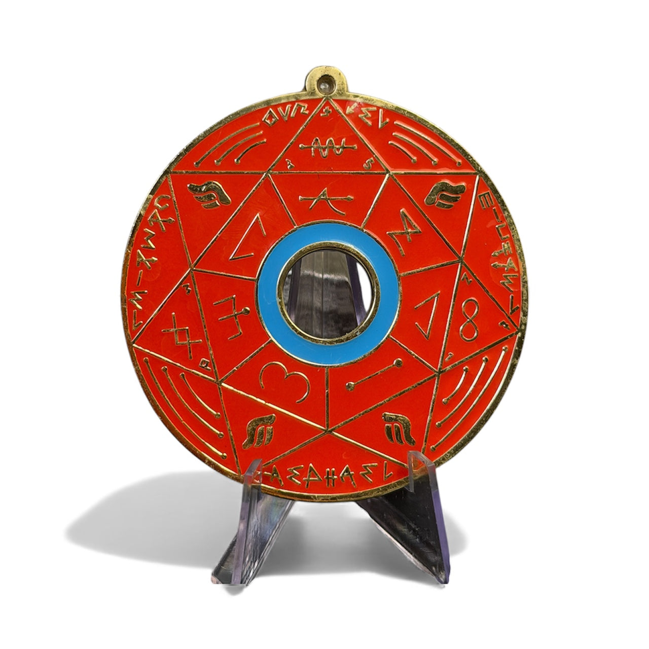 Chevalet Pentacle TRINITY Red &amp; Gold - La roue des 7 sceaux - Édition signée de la main de la CONNAISSANCE - Limited Edition